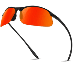 Camerazar Univerzálne okuliare na šoférovanie s polarizáciou, športový dizajn, zrkadlovo červené