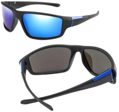 Camerazar Univerzálne športové polarizačné slnečné okuliare , ľahké, modré zrkadlá