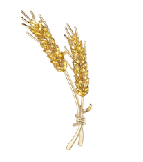 Camerazar Zlatá pšeničná brošňa so zirkónovou sponou