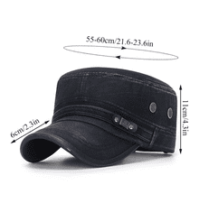 Camerazar Pánska hliadkovacia čiapka Vintage denim, čierna, veľkosť univerzálna