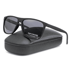 Camerazar Pánske polarizačné slnečné okuliare , sivé šošovky, matný čierny rám, s pevným tesniacim puzdrom