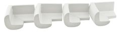 Ruhhy Ochranné penové rohy na nábytok - 4 kusy, biele, plast, 5,5x5,5x3 cm