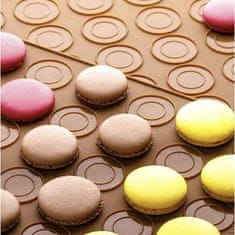Ruhhy Silikónová forma na sušienky, hnedá, 48 krúžkov, rozmery 38,5 x 28,5 x 0,3 cm