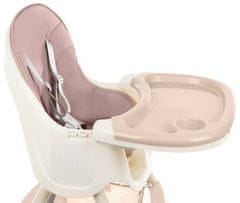 Kruzzel Detská stolička 3v1 , púdrovo ružová, PVC+ekokoža, 60-92/60/75 cm