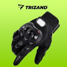 Trizand Rukavice na motorku XL, čierne, nylon, 23 x 11,5 cm