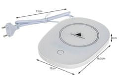 Malatec Elektrický ohrievač hrnčekov Smart, biely plast, 16,5 cm x 12 cm x 2 cm