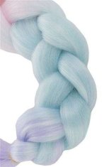 Soulima Syntetické ombré vrkoče, ružová/modrá/fialová, dĺžka 60 cm