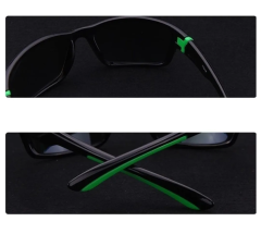 Camerazar Univerzálne pánske športové okuliare, zrkadlové zelené polarizačné, pre šprtov