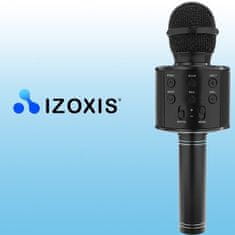 Izoxis Multifunkčný karaoke mikrofón s reproduktorom, čierny, Bluetooth 4.0, vstavaná batéria 1200 mAh