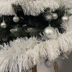 Ruhhy reťaz na vianočný stromček, biela, plast + kov, 600 cm