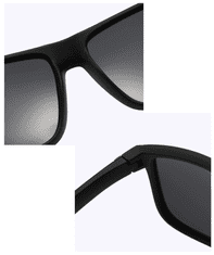 Camerazar Polarizačné zrkadlové slnečné okuliare vo vintage štýle pre dámy a pánov, čierne