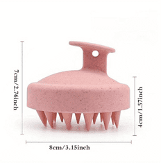 Camerazar Silikónová masážna kefa na pokožku hlavy, modrá, veľkosť 10x5 cm