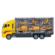 Kruzzel TIR truck set so 6 nákladnými autami, viacfarebný, plast, 36x15x9,5 cm