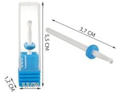 Iso Trade Keramický dierovač nechtovej kožičky, biely, 1,2x1,2x5,5 cm, zo zirkónu a nehrdzavejúcej ocele