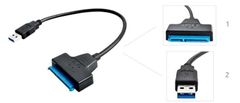 Izoxis Adaptér USB na SATA 3.0 s modernou čipovou sadou, LED indikáciou a systémom Plug & Play, kompatibilný s Windows/MAC OS/Linux