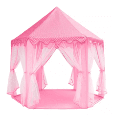 Kruzzel Detský stan Palace, ružový, polyester a plast, 135x135x140 cm