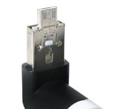 Iso Trade Mini ventilátor microUSB USB 2W1, čierny, plast, 9x3,9x4 cm