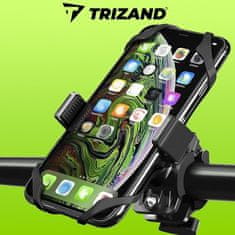 Trizand Univerzálny držiak telefónu na bicykel s 360° hlavou a tlmením nárazov, šírka 5-8,9 cm