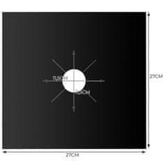 Iso Trade Podložka pod horák Ruhhy 22944, čierna, priemer otvoru 4,5 - 11,5 cm, rozmery 27 x 27 x 0,2 cm