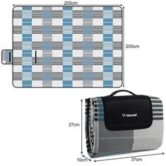 Trizand Nepremokavá podložka na piknik 200x200cm, viacfarebná, materiál: flanel a hliník