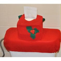 Ruhhy Vianočná kúpeľňová súprava - univerzálna veľkosť, polyester, červená/biela/zelená