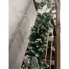 Ruhhy Zasnežená vianočná girlanda 2,7 m, plast + kov, odolná a ohýbateľná
