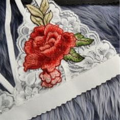 Flor de Cristal Flamenco Mystique Top rose embellated lace, biely, veľkosť S