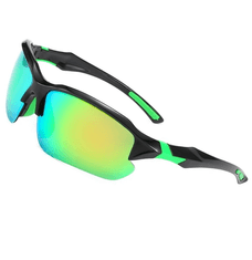 Camerazar Pánske športové zrkadlové slnečné okuliare s polarizáciou, čierne, plastové