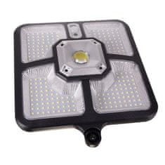 Izoxis Solárna lampa s diaľkovým ovládaním, 4 prevádzkové režimy a senzor pohybu, čierna, ABS + plast, 36,5x23x4,5 cm