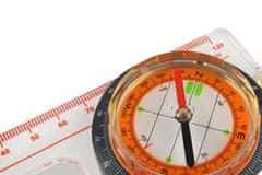 Trizand Mapový kompas K7953 s pohyblivým krúžkom, lupou a dvoma šablónami, rozmery 12,7x6x1,6 cm