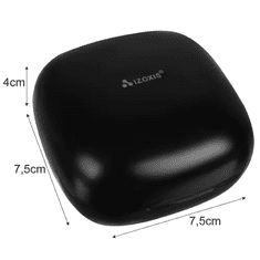 Izoxis Bezdrôtové slúchadlá 5.0 s power bankou a dotykovým ovládaním, čierne, ABS+PC, 4,5 x 7,5 x 4 cm