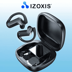 Izoxis Bezdrôtové slúchadlá 5.0 s power bankou a dotykovým ovládaním, čierne, ABS+PC, 4,5 x 7,5 x 4 cm