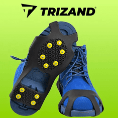 Trizand Protišmykové návleky na obuv L , veľkosť 40-44, materiál TPE/kov, čierna/žltá/strieborná