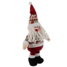 Ruhhy Teleskopický vianočný Santa 95 cm, červená/biela, polyester