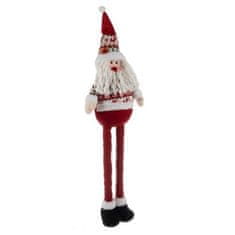 Ruhhy Teleskopický vianočný Santa 95 cm, červená/biela, polyester