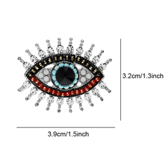 Camerazar Brošňa v tvare oka so strieborným zirkónom a korálkovým detailom