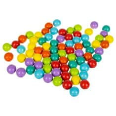 Kruzzel Drevené puzzle s farebnými korálkami, viacfarebné, rozmery 22 x 22 x 5,5 cm