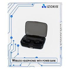 Izoxis Bezdrôtové slúchadlá Bluetooth LCD s powerbankou 2200 mAh, dosah 10 m, doba prehrávania hudby 6 h