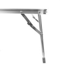 Trizand Skladací turistický piknikový stôl, béžová farba, materiál MDF a hliník, rozmery 60/26/40 cm