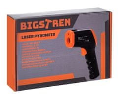 BIGSTREN Laserový pyrometer s LCD displejom, rozsah merania -50 ~ 550 °C, napájanie 2 x AAA batérie