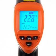 BIGSTREN Laserový pyrometer s LCD displejom, rozsah merania -50 ~ 550 °C, napájanie 2 x AAA batérie