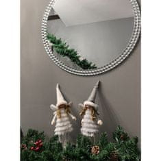 Ruhhy Vianočná figúrka Víla v sivom oblečení, plast a polyester, 40x14x9 cm