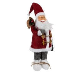 Ruhhy Vianočný Santa Claus 45cm, sivý/červený/biely, plast/plsť