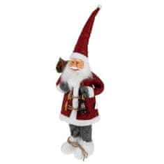 Ruhhy Vianočný Santa Claus 45cm, sivý/červený/biely, plast/plsť