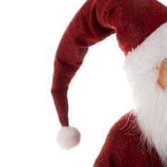Ruhhy Vianočný Santa Claus 45cm, sivý/červený/biely, plast/plsť