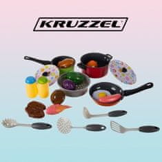 Kruzzel Detská kuchynská súprava 23 prvkov, viacfarebná, materiál: kov + plast, rozmery balenia: 32 x 27,5 x 11 cm