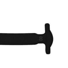 Malatec Silikónové šnúrky bez viazania - sada 16 kusov, čierna farba, rozmery 4,8-7,9 cm
