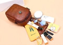Camerazar Elegantná taška na telefón s peňaženkou, čierna, ekologická umelá koža, 21x12x6 cm