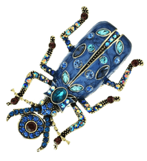 Camerazar Brošňa s chrobákmi zdobenými zirkónmi, smaltovaná, výrazné farby