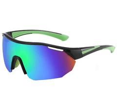 Camerazar Zrkadlové slnečné okuliare Pánske polarizačné športové okuliare, veľké, čierne, s UV ochranou